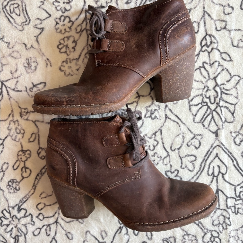 Clarks Brown Ankle Booties